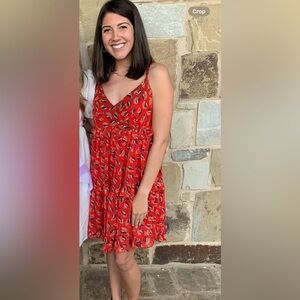 French line red dress size small Marcel Market in Dallas (Instagram attached)